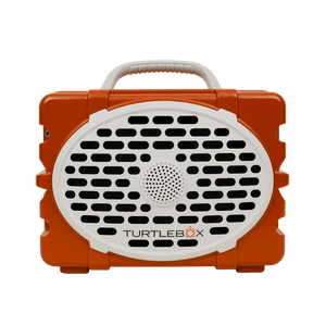 Burnt Orange & White speaker studio image