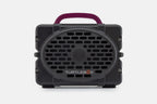 Turtlebox Original speaker in gray with maroon handle no-gallery
