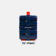 Blue suitcase with red accents on a white background #speaker-color_americana-blue