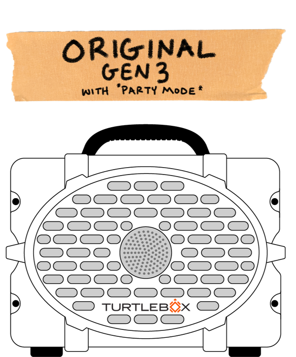 Drawing from the Turtlebox Original speaker