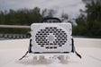 A lifestyle image from the Original Gen 3 in the Boat mount support attached with straps #mount-color_white