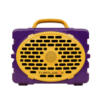 Purple & Gold speaker studio image