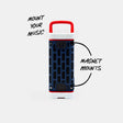 Portable speaker with magnet mounts on a white background #base-color_americana-blue
