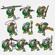 Studio image Jammin Turtles Turtlebox sticker pack 