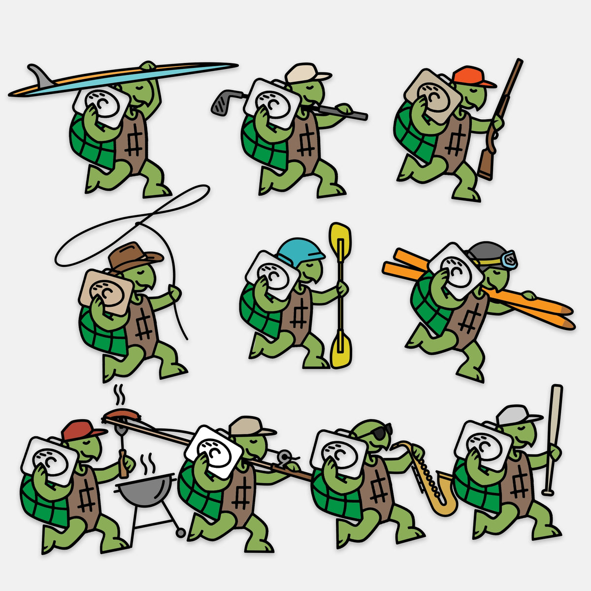Studio image Jammin Turtles Turtlebox sticker pack 