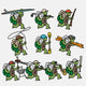 Studio image Jammin Turtles Turtlebox sticker pack 