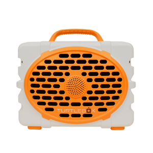 White & Orange speaker studio image